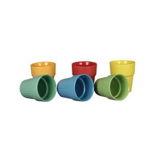 Multi colored funky designer cutting chai glasses (set of 6) for restaurants, dhaba and hotels - Image 5