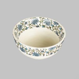 White- grey luxury ceramic decal dinner bowls (set of 4), top quality bowls - Image 5