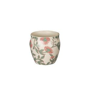 Handcrafted white matte finish decal ceramic kullad mugs-set of 6 - Image 5