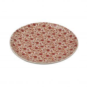 Red flowers patterned  premium designer 10-inch  ceramic dinner plates (set of 4) for sale - Image 4