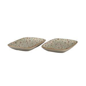 Handcrafted Ceramic  Cherry Nut Serving Tray Decal  ( Set of 2) - Image 3