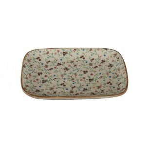 Handcrafted Ceramic  Cherry Nut Serving Tray Decal  ( Set of 2) - Image 5