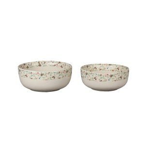 Handcrafted Decal Cherry 7 -inch  Ceramic Serving bowls -Set of 2 - Image 2