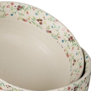 Handcrafted Decal Cherry 7 -inch  Ceramic Serving bowls -Set of 2 - Image 4