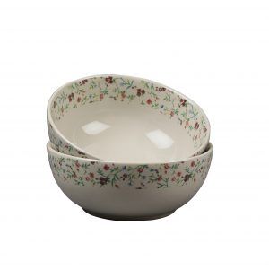 Handcrafted Decal Cherry 7 -inch  Ceramic Serving bowls -Set of 2 - Image 5