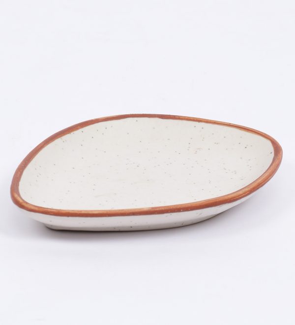 Handcrafted Rustic Biege Platter - Image 4