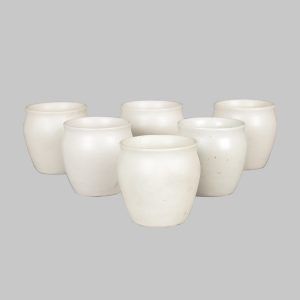 MIAH Decor Handcrafted Cream Matt Collection - Traditional Style Re-useable Stoneware/Ceramic Kullad Tea Cups for Serving Coffee & Milk-Set of 6 - Image 2
