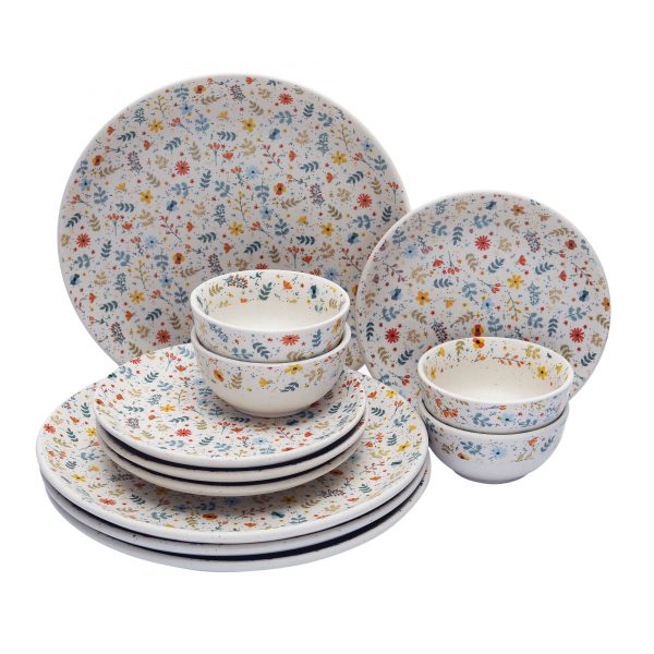 Handcrafted Spring Collection- Stoneware Dinner Set -Pack Of 6 - Image 2