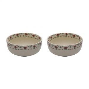 Handcrafted Meadow Fresh Collection- Stoneware Serving Bowls(8" & 7" Dia) -Set Of 2 - Image 3