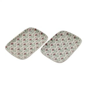 Handcrafted Meadow Fresh Collection- Stoneware Platters -Set of 2 - Image 2