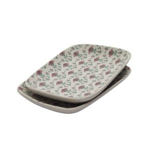 Handcrafted Meadow Fresh Collection- Stoneware Platters -Set of 2 - Image 3