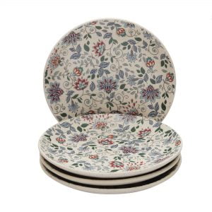 Handcrafted  Midsummer night's Dream Collection- Stoneware Quarter Plates (7" Dia)-Set Of 4 - Image 2