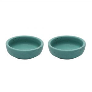 Handcrafted Stoneware Turquoise Blue Dip bowl Set -Pack Of 2 - Image 2