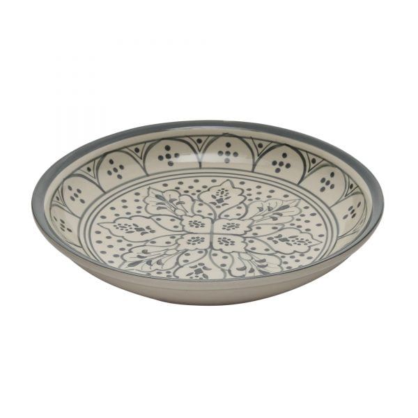 Handcrafted & Handpainted Floral  Galzed Ceramic Thali Platter-(Dia-" ) - Image 2