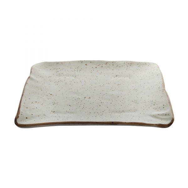 Handcrafted Matt Finish Stoneware Square Thali Platter-(Size-12"X12" ) - Image 2