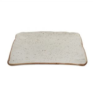 Handcrafted Matt Finish Stoneware Square Thali Platter-(Size-12"X12" ) - Image 3