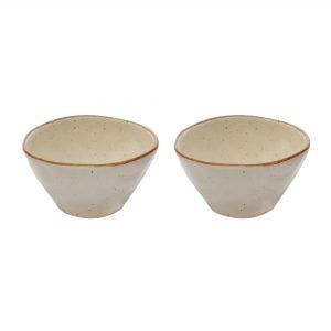 Handcrafted Matt Finish Stoneware Seving Bowl-(Dia-6" ) - Image 2