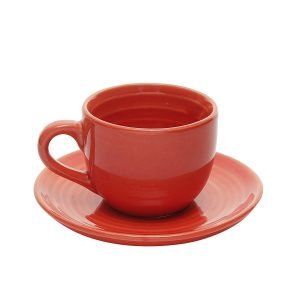 Handcrafted Glazed Rust Tea Set -Pack Of 12 - Image 3
