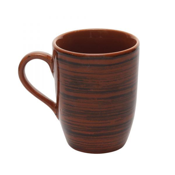 Handmade Ceramic Chocolate Brown Liner Mug - Eco Friendly Drinkware -Set Of 2