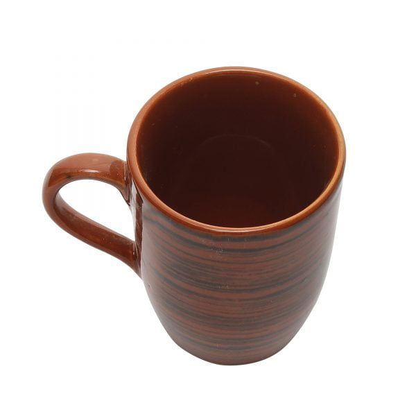 Handmade Ceramic Chocolate Brown Liner Mug - Eco Friendly Drinkware -Set Of 2 - Image 2