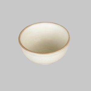 Designer handcrafted white matte finish ceramic dinner bowl-set of 4 - Image 3
