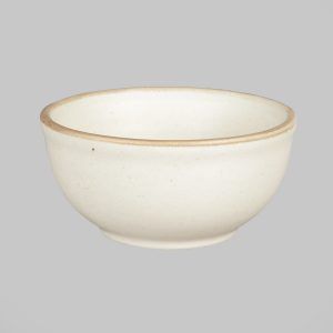 Designer handcrafted white matte finish ceramic dinner bowl-set of 4 - Image 4