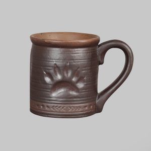 Matte finished ceramic  dark brown funky designer paw mugs ? Set of 4 - Image 4