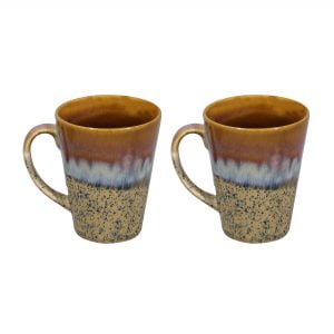 Ceramic Classic Coffee Mugs- Multi Colored Mugs-Set of 2 - Image 3