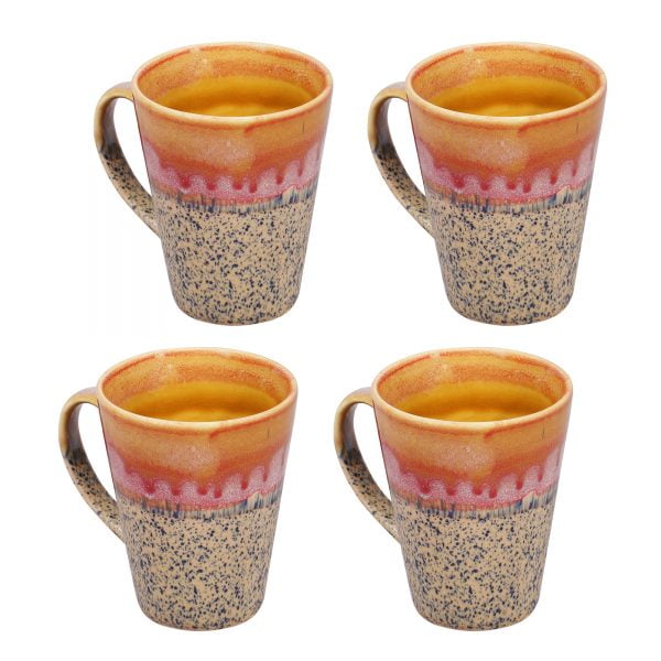 Ceramic Classic Coffee Mugs- Multi Colored Mugs-Set of 4 - Image 3