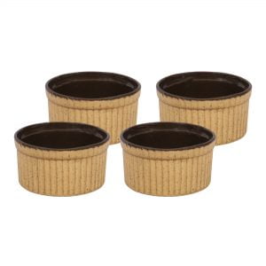 Brilliant Ramekin Dessert Bowls In Elegant Colors- Black And Brown- Set of 4 - Image 2