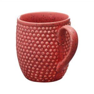 Ceramic Dotted Red Coffee Mugs-Set of 2 Pcs | Tea/Coffee Cups 320 ml | Microwave & Dshwaher safe Set Ideal for Daily Use & Gifting	"MIAH Decor Studio Pottery Ceramic Glazed Coffee Mugs Cum Serving Tea Cups Set - Image 4