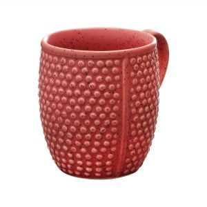 Ceramic Dotted Red Coffee Mugs-Set of 4 Pcs | Tea/Coffee Cups 320 ml | Microwave & Dshwaher safe Set Ideal for Daily Use & Gifting	"MIAH Decor Studio Pottery Ceramic Glazed Coffee Mugs Cum Serving Tea Cups Set - Image 3