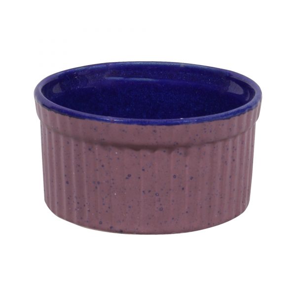 Brilliant Ramekin/Dessert Bowls In Elegant Colors- Purple And Dark Blue-- Set of 4 - Image 3