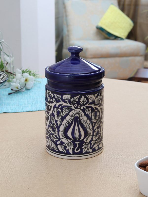 Handpainted Mughal Art Storage jar-Medium