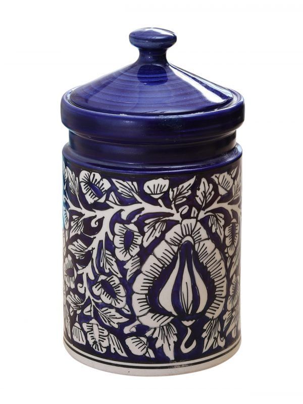 Handpainted Mughal Art Storage jar-Medium - Image 2