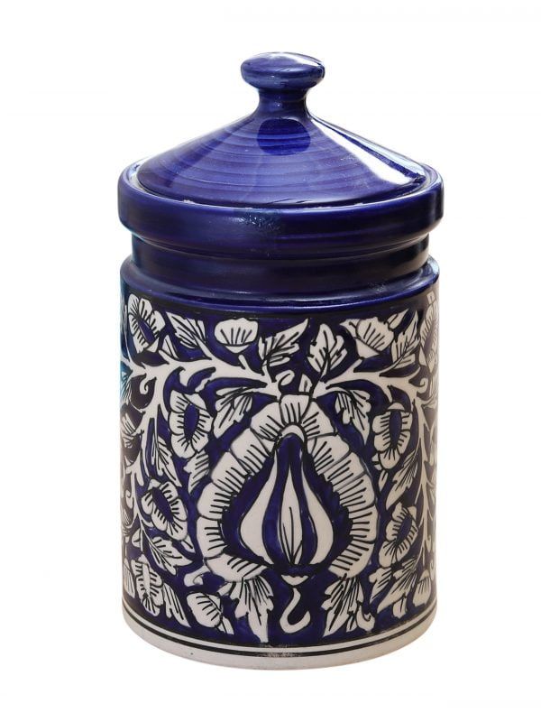 Handpainted Mughal Art Storage jar-Medium - Image 3