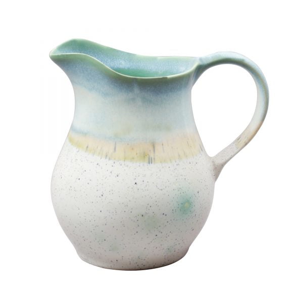 Ceramic Aqua Water Jug: Clear Blue And White Color - Image 2