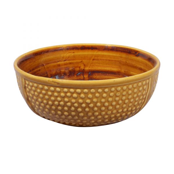 Ergonomic Crafted Nestled Serving Bowls (3 Sizes) : Subtle Brown Color - Image 4