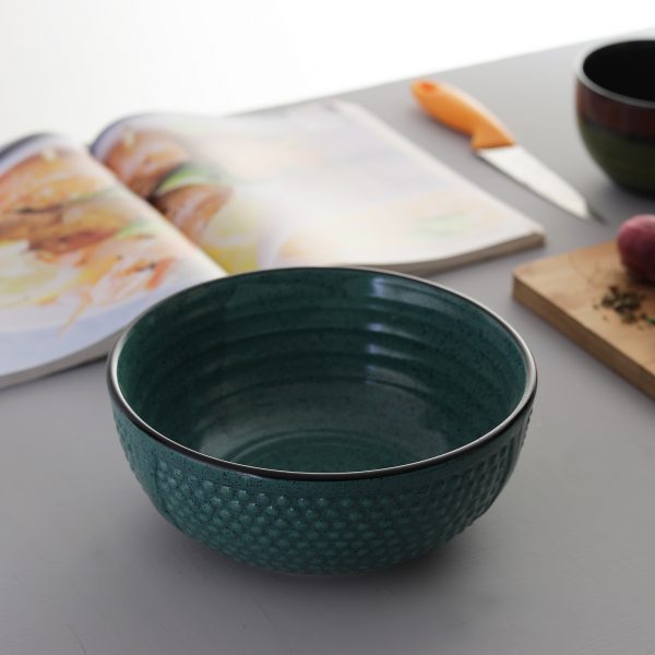 Ergonomic Crafted  Serving Bowls: Pristine Blue Color