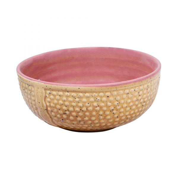 Ergonomic Crafted Nestled Serving Bowls (3 Sizes): Brown And Burgandy - Image 4