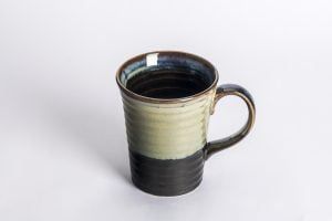 Handcrafted Studio Pottery Mugs-Grey & Black (Set of 2) - Image 2