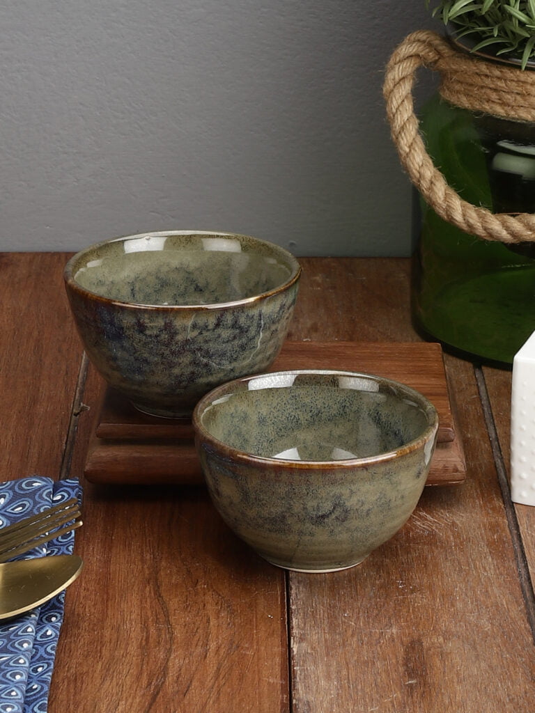 Studio Pottery 3.5" Dinner Bowls- VIDHUMRA Collection-(Set of 2)