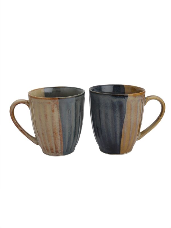 Studio Pottery Blue & Brown Mugs- Set of 2 - Image 2