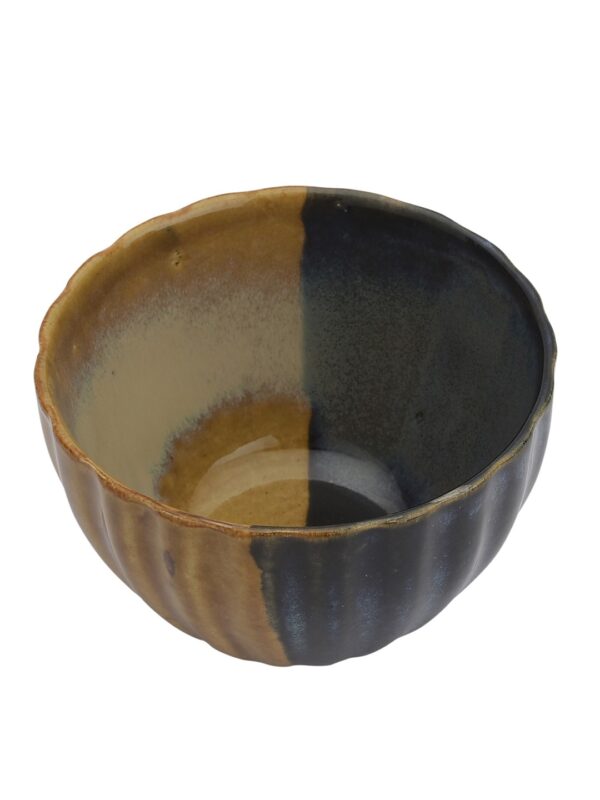 Studio Pottery Blue & Brown Snack Bowl- Set of 2 - Image 3